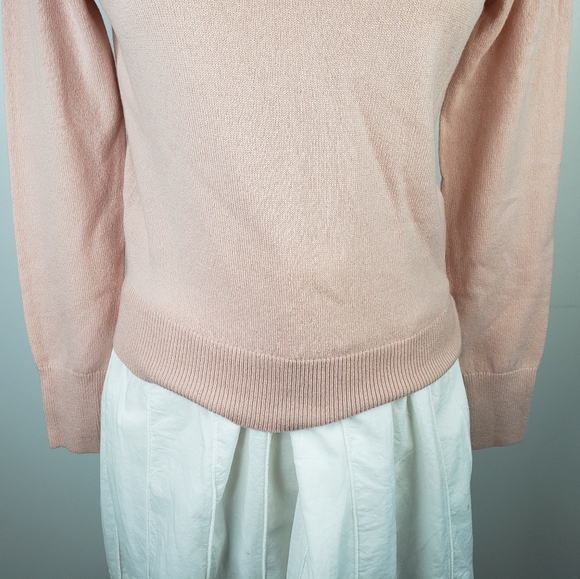 Everlane Cashmere Raglan Pullover Long Sleeve Pink Sweater Sz XXS - Picture 7 of 12